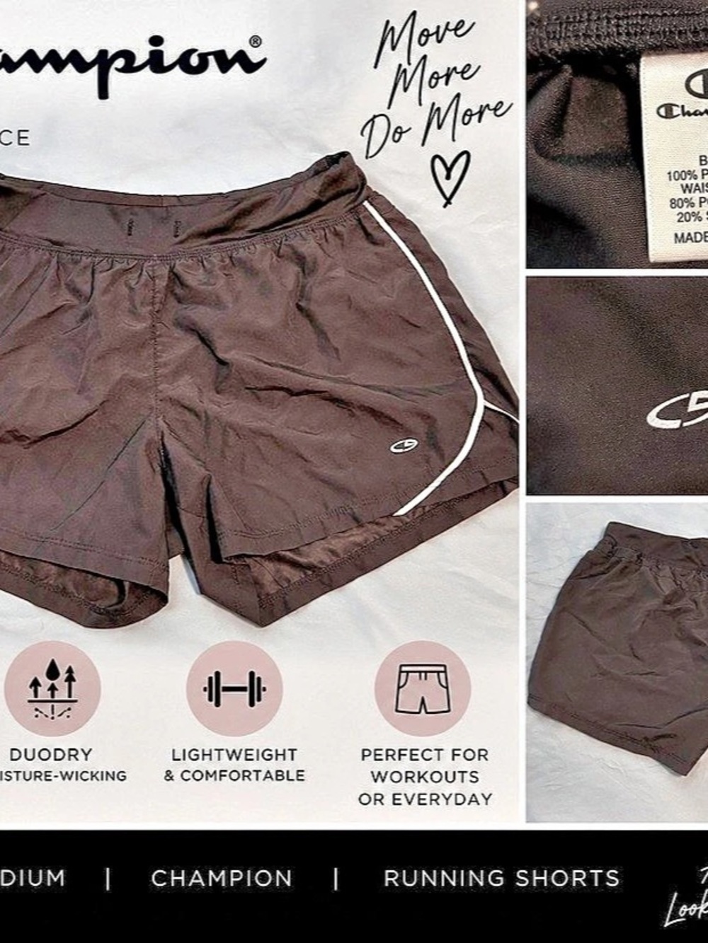 Champion DuoDry Women’s Running Shorts – Size M